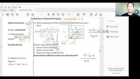 Pre-Calculus: 2.3 (Real Zeros of Polynomial Functions)