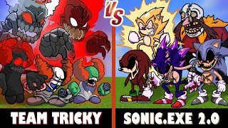 Sonic.EXE 2.0 vs. Team Tricky Friday Night Funkin' | Minecraft (OH BOI!!!)