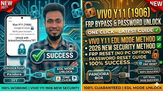 How to Unlock Vivo Y11 Pattern & FRP Bypass | Vivo 1906 EDL Mode Test Point Solution #unlocktool