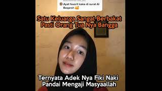 Merinding Mendengar Suara Adiknya Fiki Naki Mengaji - Nadabadra #fikinaki