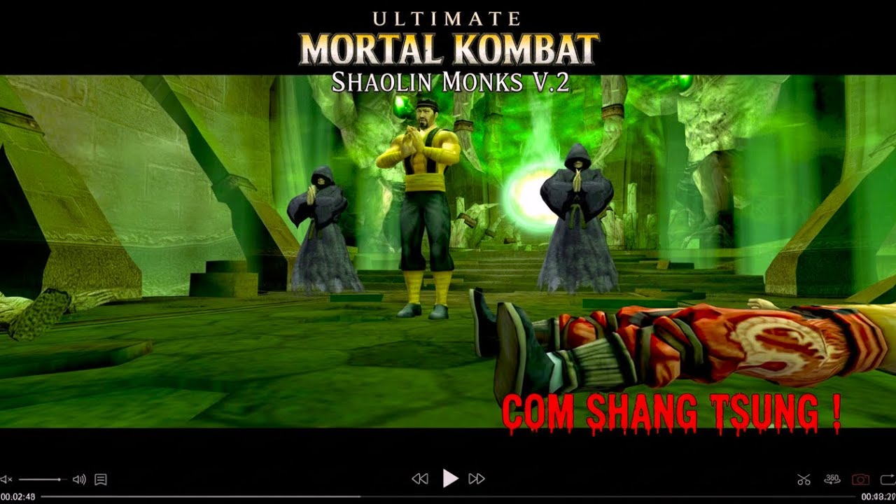 Mod V.2  Ultimate Mortal Kombat Shaolin Monks   Com Shang Tsung ! Em 4K ps2 Emu