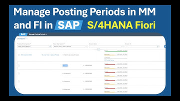 How to manage Posting Periods in SAP S/4HANA MM and FI using Fiori