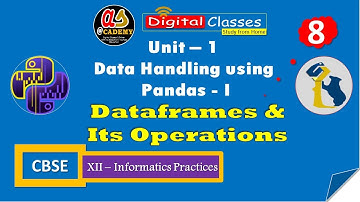 Pandas Tutorial - Dataframe Part - 8 | head( ), tail( ), reindex using labels | CBSE XII IP