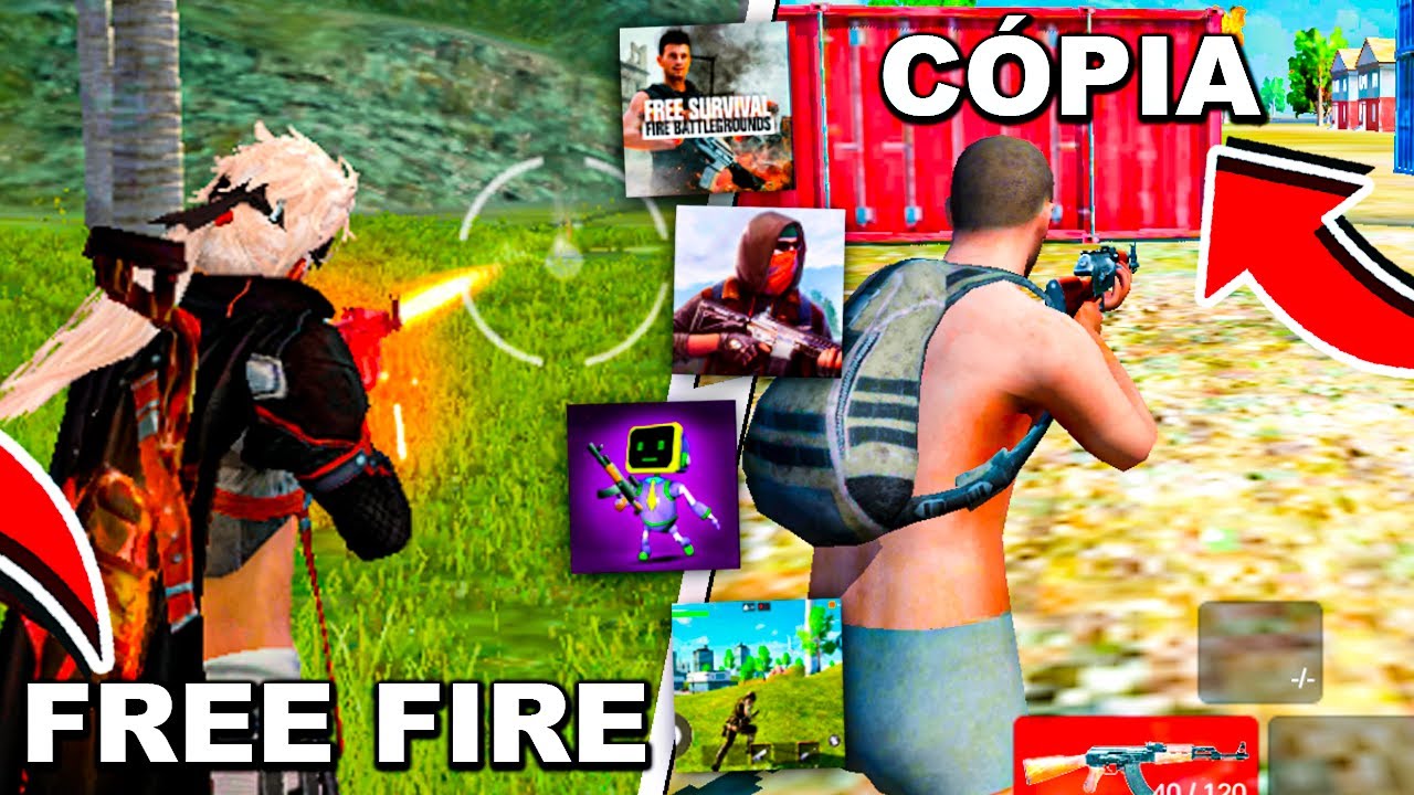 FREE FIRE FOI COPIADO!? 5 JOGOS PARECIDOS COM FREE FIRE 