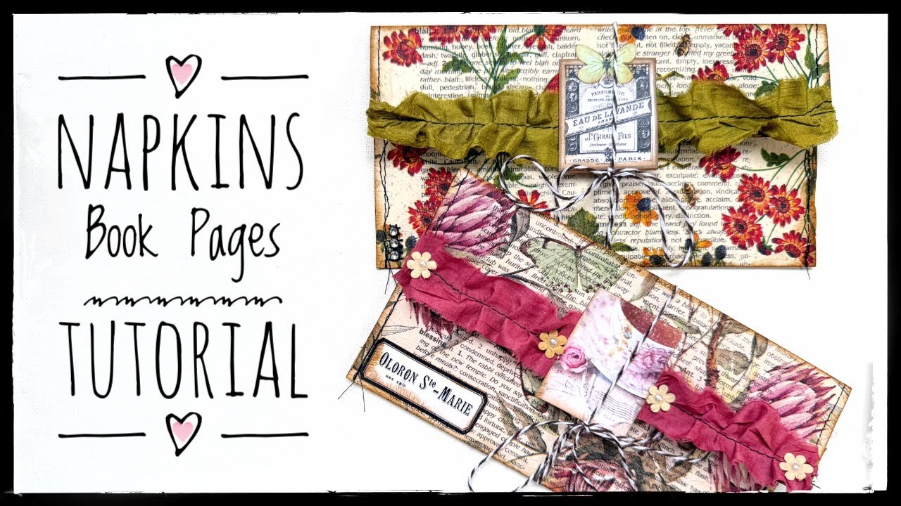 Using Napkins and Book Pages To Make Beautiful Envelopes - Tutorial