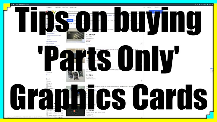 Tips on Buying 'For Parts or Not Working' Graphics Cards