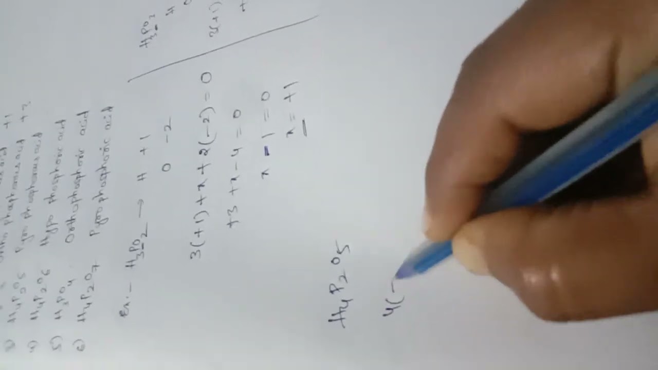 Oxidation states of phosphorus in oxoacids of phosphorus