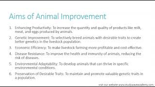 Animal Improvement Breeding Strategies for Genetic Enhancement
