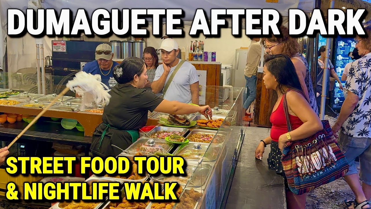DUMAGUETE PHILIPPINES at NIGHT! Street Food Tour & Local Nightlife of Dumaguete City