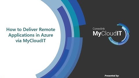 MyCloudIT: Deploy Remote Applications in Azure Cloud