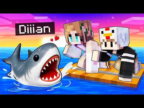 I Pretended to be BABY MEGALODON SHARK on a One RAFT!