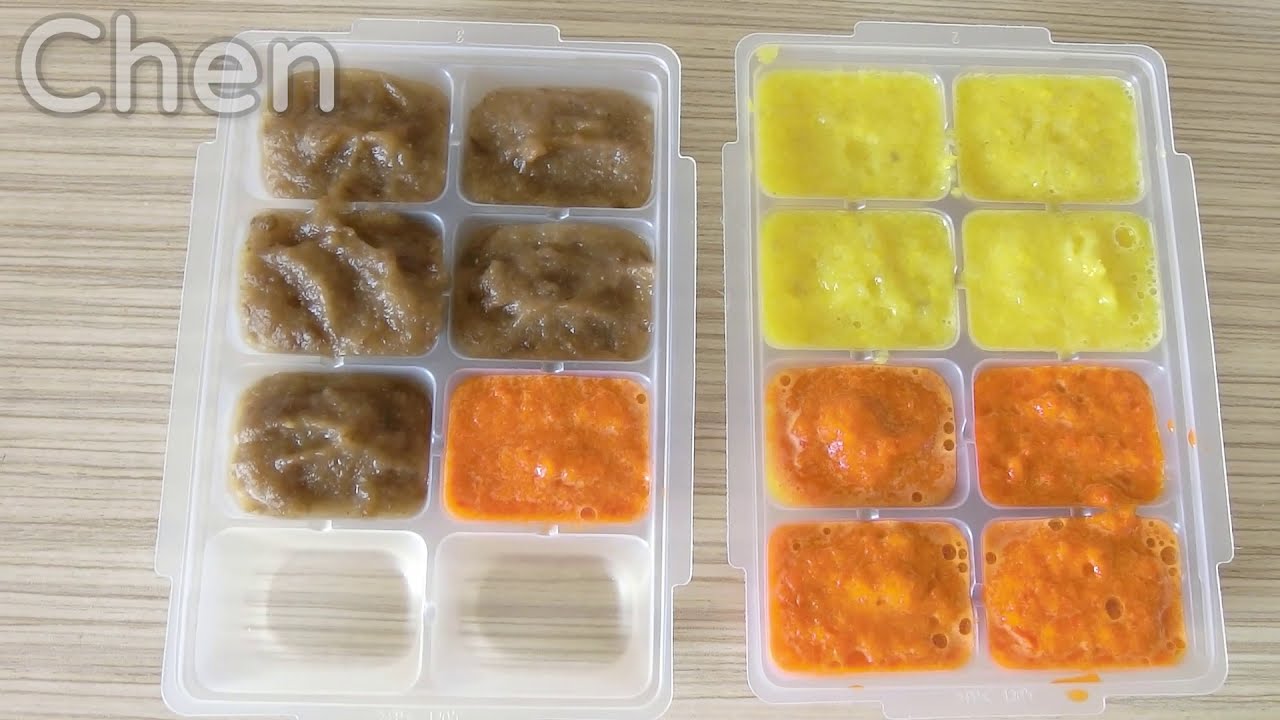 寶寶副食品 四色甜椒泥 茄子泥 Youtube