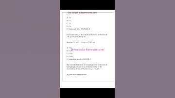 CHEM 101 FINAL EXAM IVY TECH EXAM