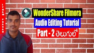 audio editing tutorial in wondershare filmora in telugu | adding background music tips on video edit