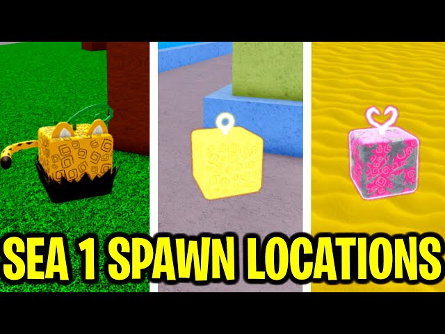 🍇 [2022] TODOS OS SPAWNS DE FRUTAS DO SEA 1 NO BLOX FRUITS🍊😎 