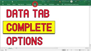 Complete Data Tab in Excel in Urdu ~ MS Excel Tutorial in Urdu