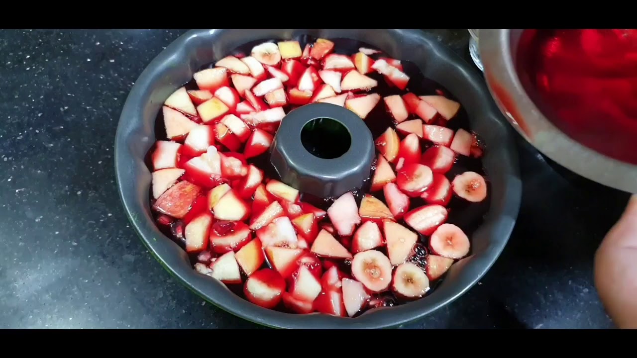 طريقه عمل الجلي بالفواكه مع ام معتصم Jelly Fresh Fruit Youtube