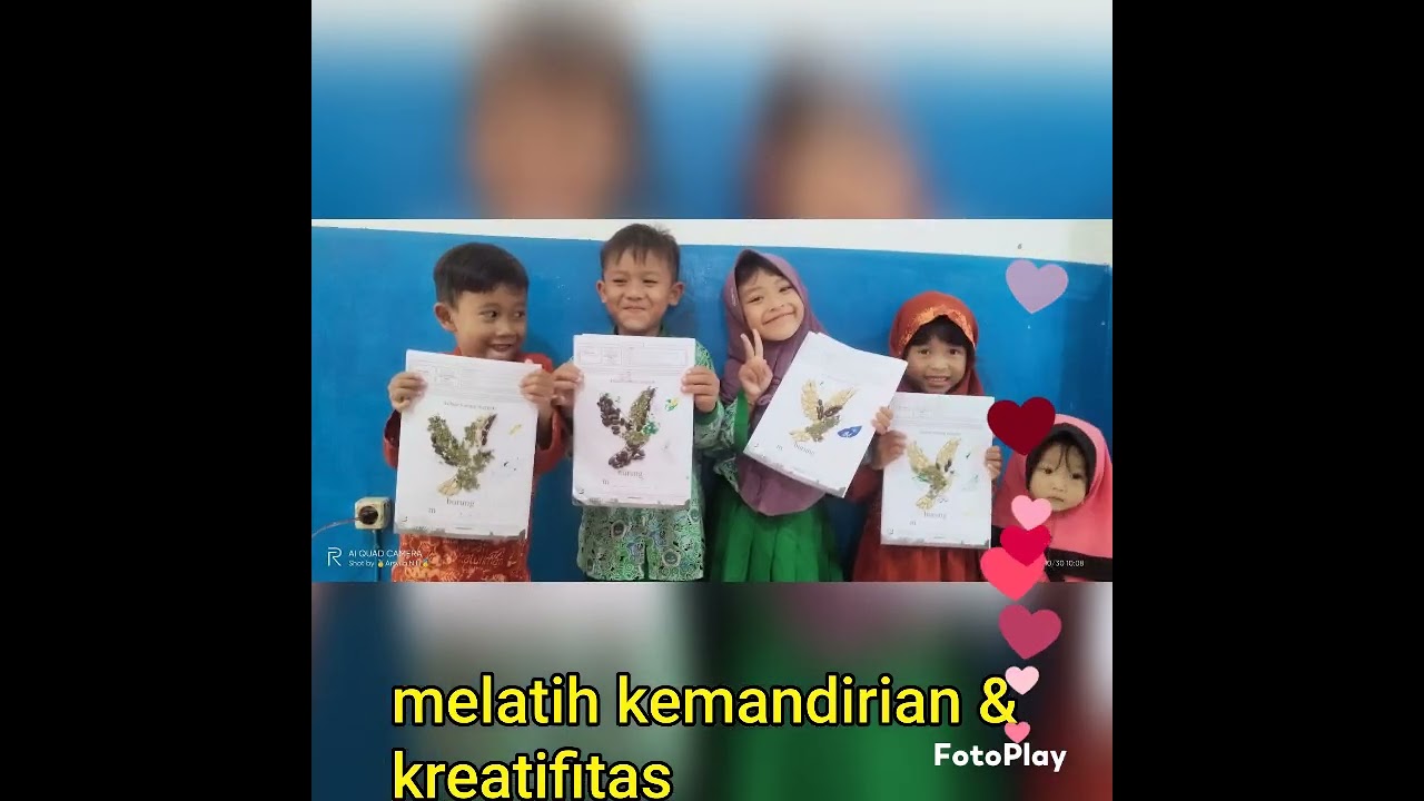 Mubarok 156, berkreasi dg biji-bijian, balok & Lego.