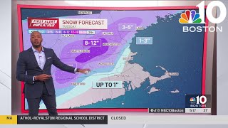 Winter storm today in New England, snowfall totals already rising
