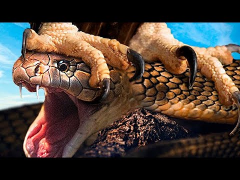 Видео: Эти Орлы Охотятся на Самых Опасных Змей...Удивительные Моменты Охоты Орлов...