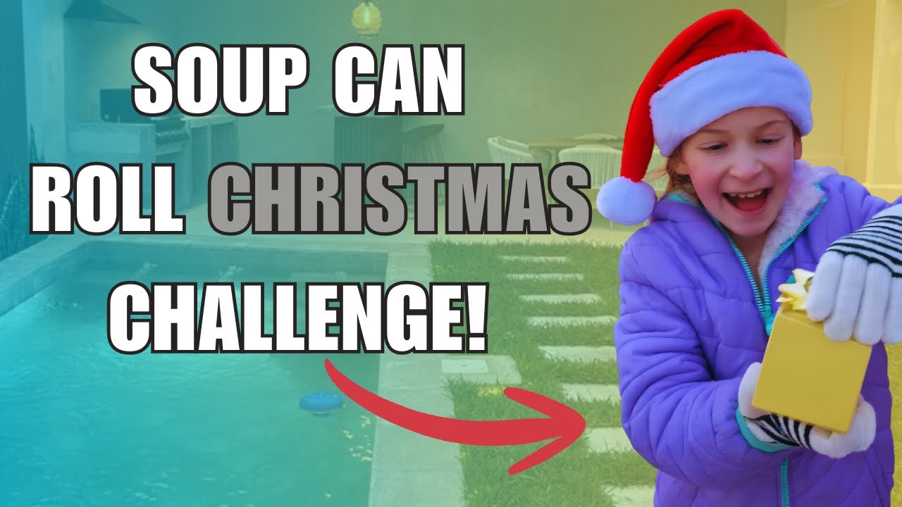 Benson family play DIY party game with Christmas bows and soup can for holiday prizes!🎄🌲😂❤️
