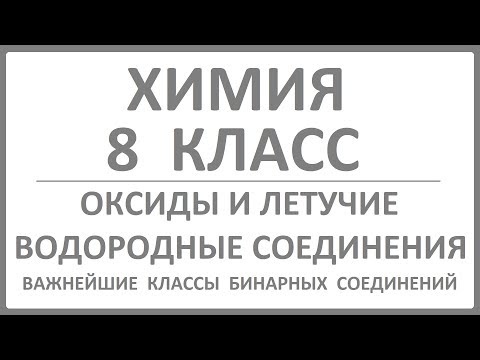 Оксиды и летучие водородные соединения