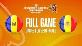 Moldova v Andorra | Full Basketball Game | FIBA U18 Women's European Championship 2022