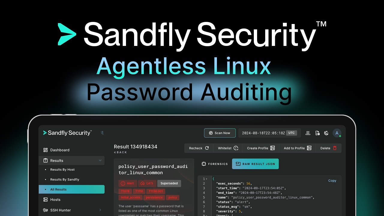 Sandfly Linux EDR With Agentless Password Auditing - Find Default ...