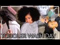 Toddler Curly Hair Wash Day Routine for Easy Detangling | Kid Friendly Tutorial