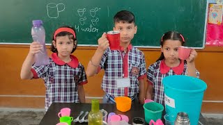 Class 2/ Mathematics/ Capacity/ Activity by my students /How much a container can hold .