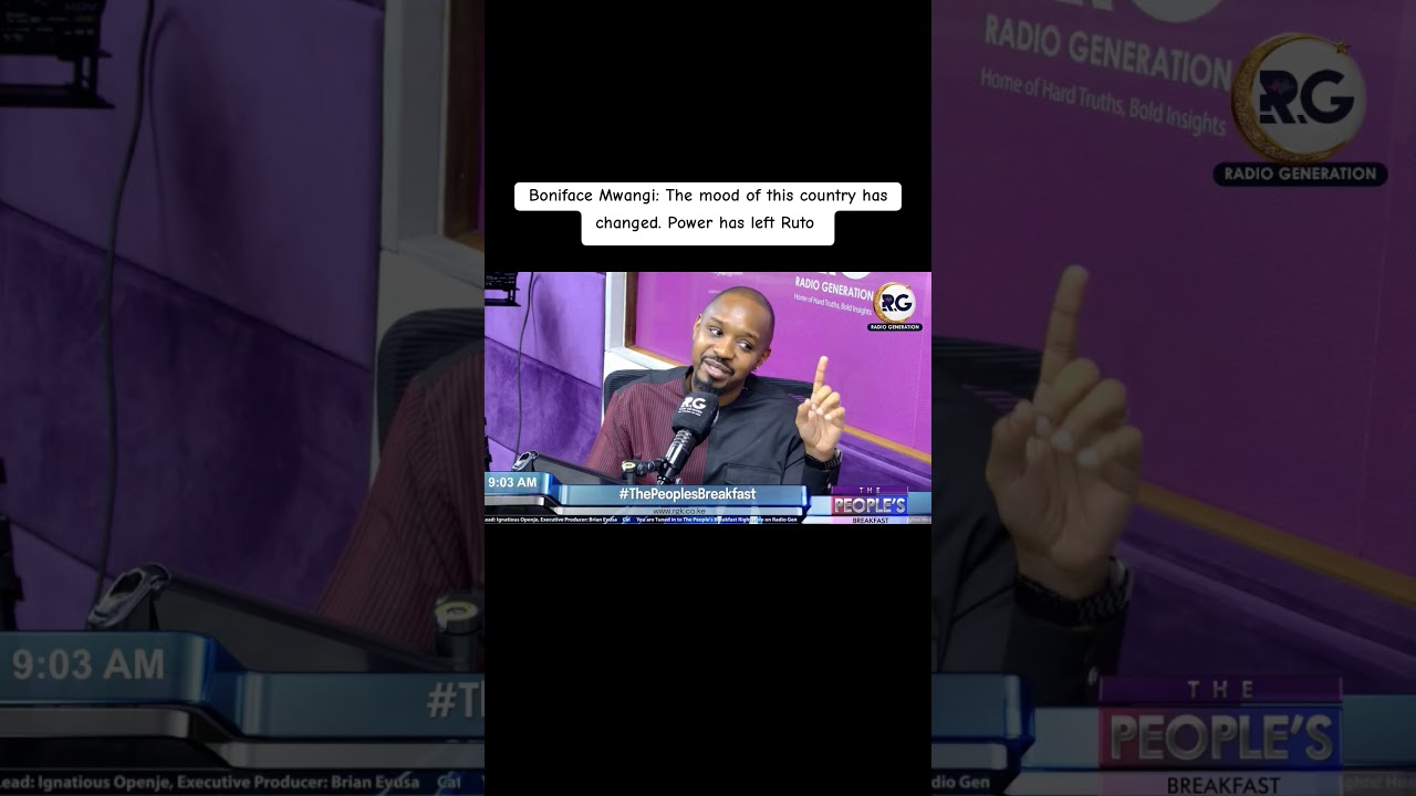 Boniface Mwangi: The mood of this country has changed. Power has left Ruto #ThePeoplesBreakfast