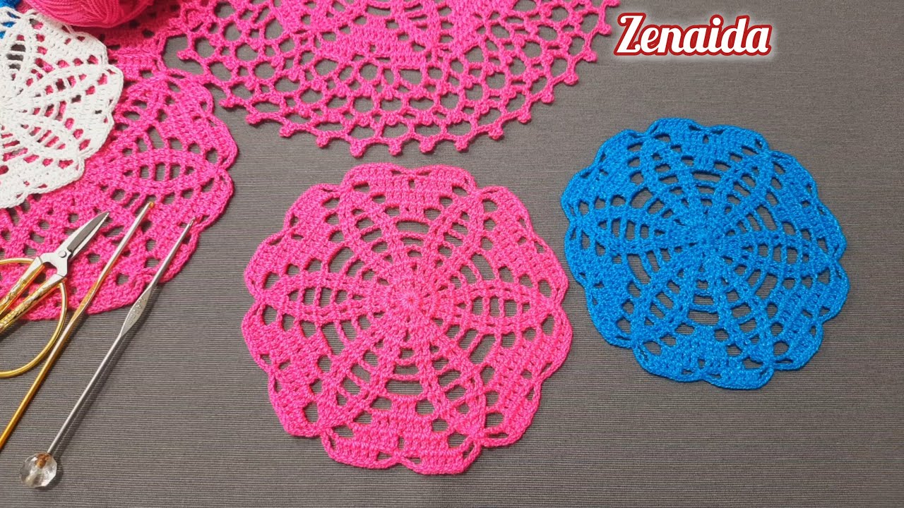 Carpetita Gladys, para Camino de Mesa o Blusa #crochet #zenaida