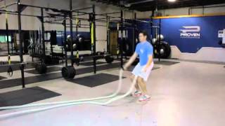 Ropes, 1 Arm Jump Slam - (GetFitivity.com)