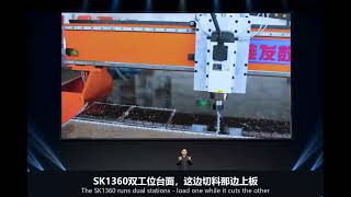 SK1360 CNC Nesting Machine - Dual Stations, Zero-Second Tool Change