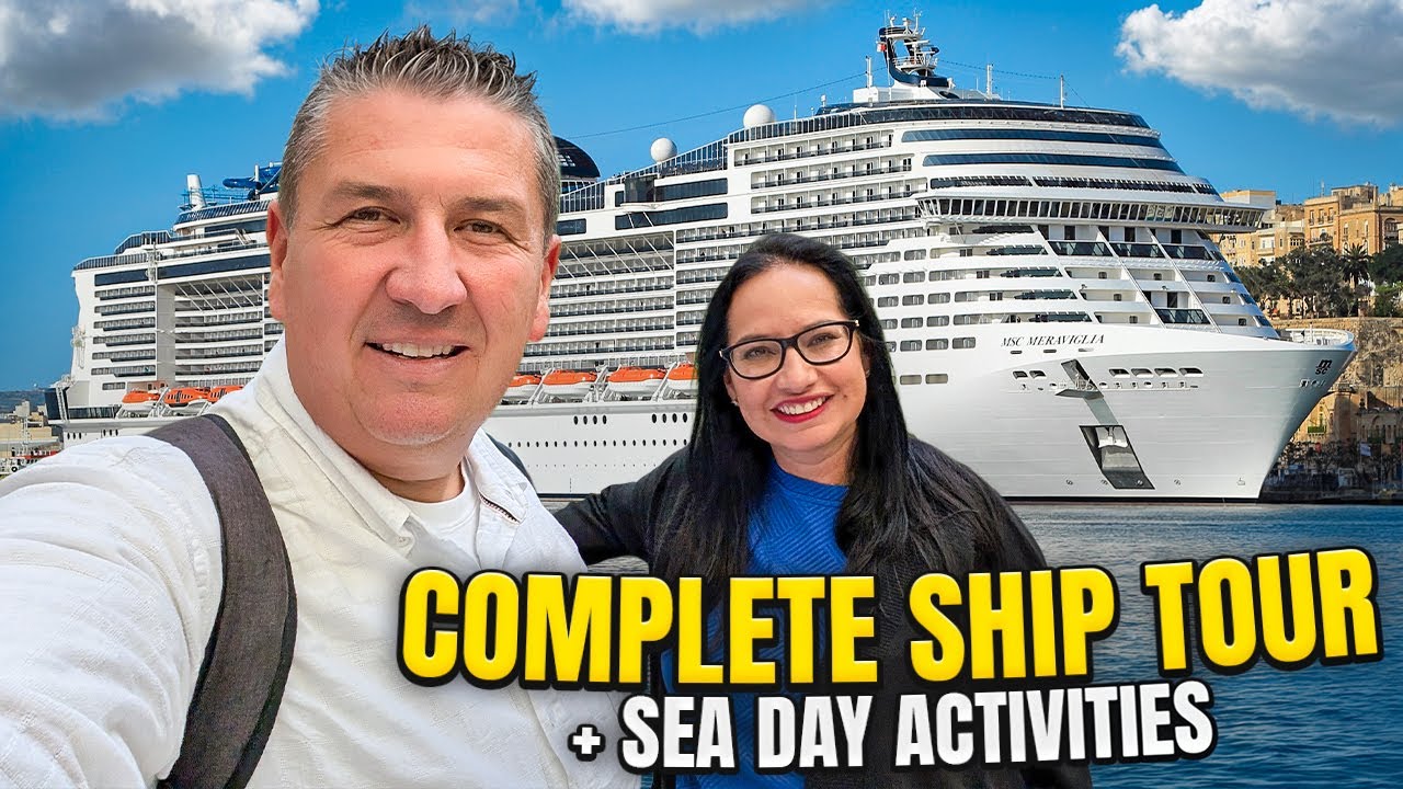 Дневная морская экскурсия на MSC Meraviglia и осмотр всего корабля (рестораны, бассейны, детские ...
