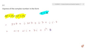 Express of the complex number in the form `a + i b` . `3(7 + i7) + i(7 + i7)`...