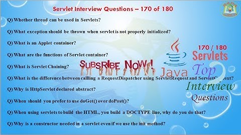 Servlet Interview Questions –  170 out of 180