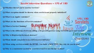 Servlet Interview Questions – 170 out of 180