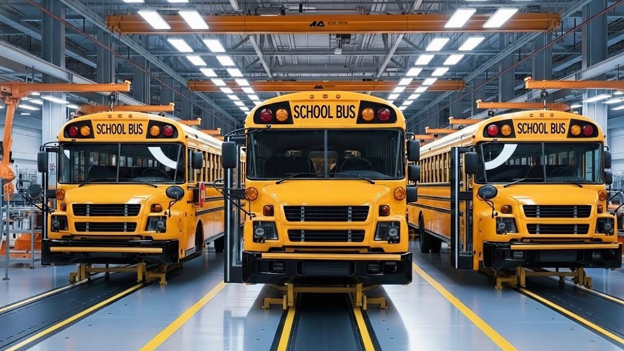 How America’s Yellow Buses Are Manufactured | Inside the Blue Bird School Bus Factory (Full Process)