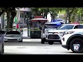 Elderly man hospitalized after being pinned under trolly while bicycling in Miami