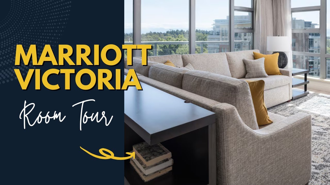 Room Tour Victoria BC Marriott Hotel - Suite Corner room - Lounge Access - Breakfast