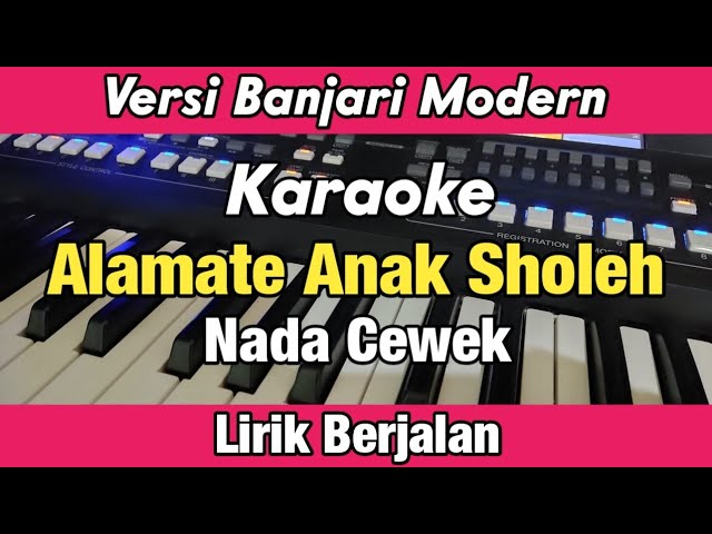 Karaoke - Alamate Anak Sholeh Banjari Nada Cewek Lirik Berjalan | Karaoke Sholawat class=