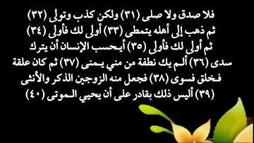 سورة القيامة من 31 إلى 40