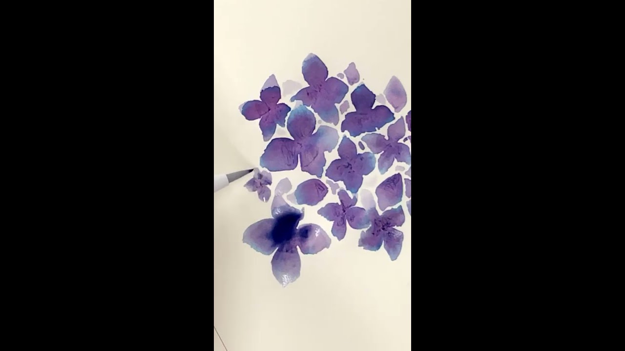 インクで花を咲かせよう カンタン2ステップで 紫陽花 を描こう 石丸文行堂 文房具専門店