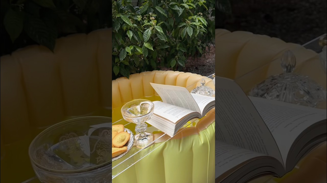 relaxed bath in my garden 🛁🌿