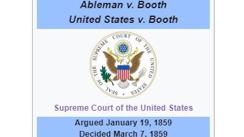 Can a state court issue a writ of habeus corpus in federal court? Ableman v. Booth (1859)