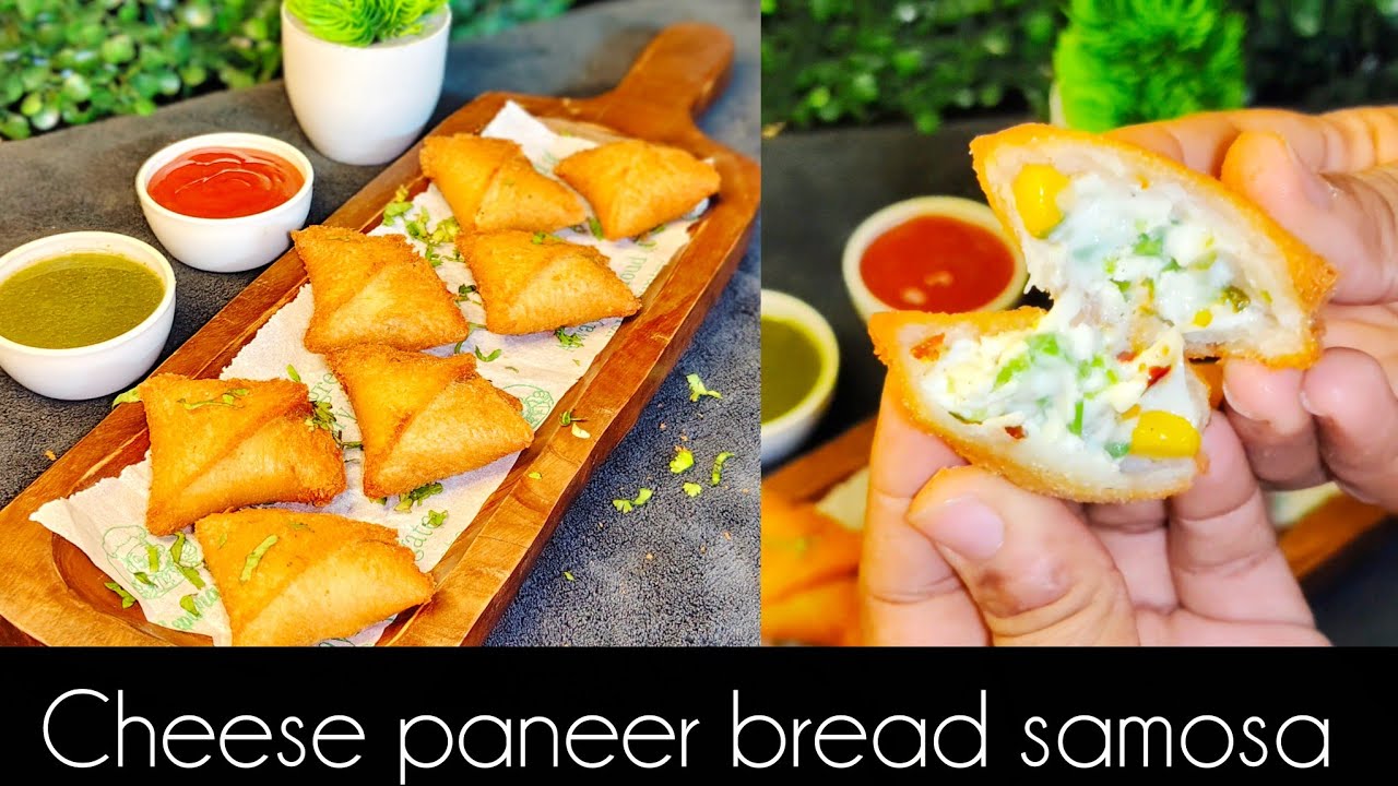 Melting CHEESE paneer Bread SAMOSA | 10 minutes samosa | चीज़ पनीर ब्रेड समोसा  | 