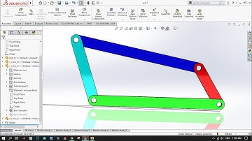 4 Bar Mechanism in SolidWorks | Learn Part Modeling, Assembly and Motion analysis