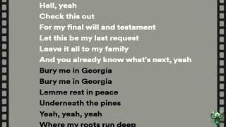 Kane Brown - Bury Me In Georgia (Lyrics)