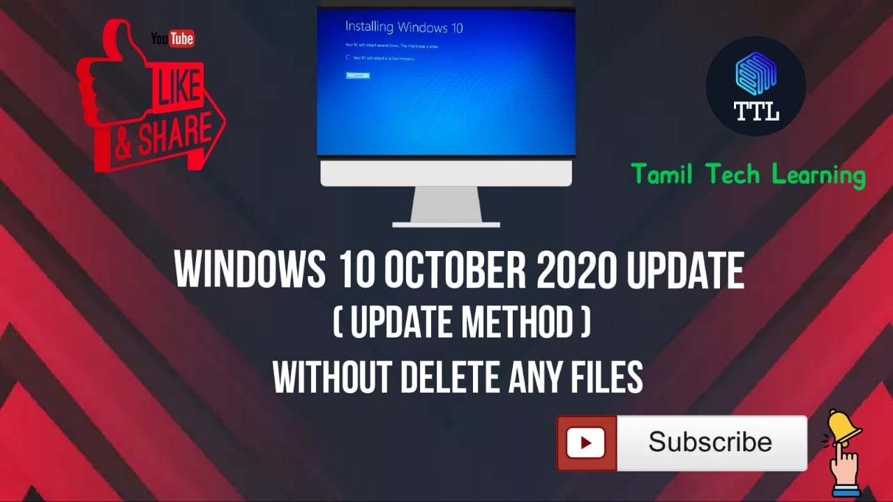 How To Upgrade Windows 10 October 20H2 Update tamil